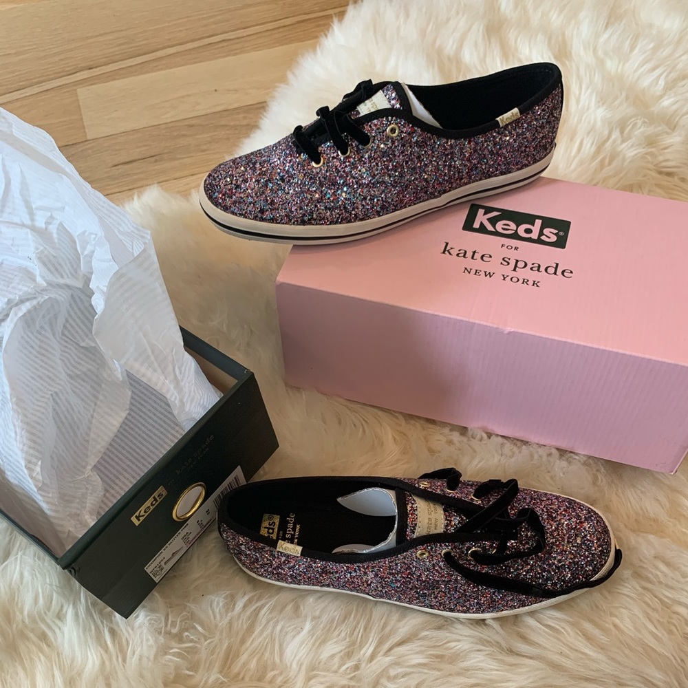 BRAND NEW Kate Spade for Keds Glitter Sneakers